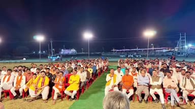 सिरोंज: महामाई माता मंदिर में आयोजित होनेवाले विशाल भंडारे को लेकर हुई बैठक, क्षेत्रीय विधायक उमाकांत शर्मा भी हुए शामिल