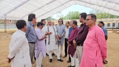 मंदसौर: काला खेत में 13 से 18 अप्रैल तक होगा महा सोमयज्ञ, सांसद ने किया स्थल का निरीक्षण