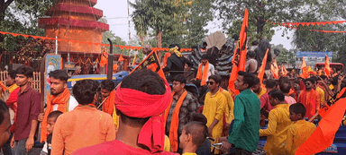 बीरपुर मे कल राम नवमी जुलूस यात्राा मे शामिल हुई