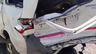 भीलवाड़ा: रुपाहेली भट्टा के पास तेज रफ्तार बेकाबू कंटेनर ने टवेरा को मारी टक्कर, हादसे में टवेरा सवार एक प्रौढ़ की हुई मौत, 2 घायल