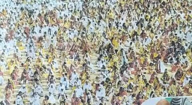 20000 श्रावकश्राविकाओ ने किया णमोकार मंत्र का जाप जबलपुर के पं रवि शंकर शुक्ल स्टेडियम में बुधवार को विश्व नवकार दिवस पर आचार्य श्री समय सागर महाराज के सानिध्य में हुआ