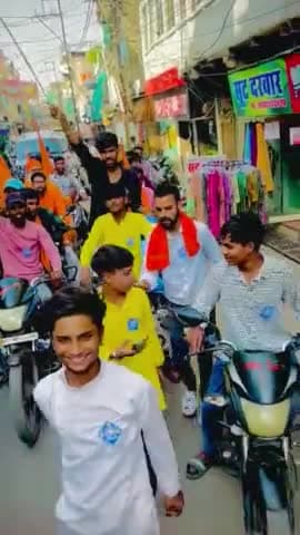 दबंग_हिंदू_सेना के द्वारा हनुमानजन्मोत्सव के उपलक्ष्य में ग्वालियर के महाराज बाडे  से निकाली गई वाहन रैली #सनातन_धर्म