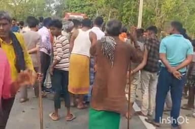 अरवल: बेलसार के पास NH-139 पर भीषण सड़क हादसा, कंटेनर की चपेट में आने से बाइक सवार की मौत, महिला और बच्चा घायल