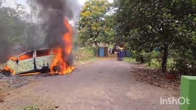 दुर्ग: सेक्टर 9 में बीएसपी अधिकारी के मकान में रखी कार में लगी भीषण आग, फायर ब्रिगेड की टीम ने आग पर पाया काबू