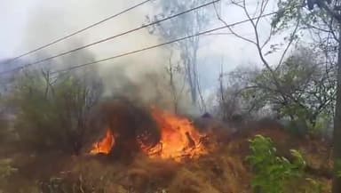 बड़गांव: शहर के नेहरू हॉस्टल के पास सूखी घास में लगी आग, फायर ब्रिगेड की तत्परता से बड़ा हादसा टला