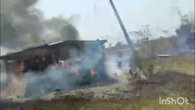 समुद्रपूर: चिखली येथे शॉर्ट सर्किटमुळे शेतातील गोठ्याला आग : शेतकऱ्याचे जवळपास ३ लाख रुपयांचे नुकसान