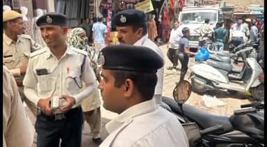 जोधपुर: घंटाघर सहित शहर के विभिन्न इलाकों में ट्रैफिक पुलिस ने हटाया अतिक्रमण