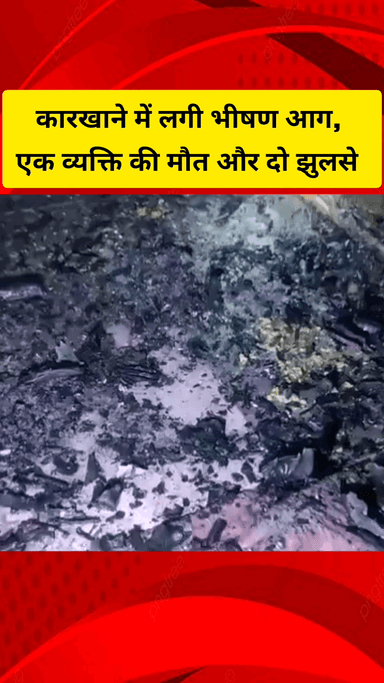 गाज़ियाबाद: शक्तिनगर कॉलोनी में कारखाने में लगी भीषण आग, एक व्यक्ति की मौत और दो लोग झुलसे