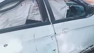 ब्यौहारी: ब्यौहारी के सिमोड़ तिराहे पर तेज रफ्तार बस ने कार में टक्कर मारी, कार सवार बाल-बाल बचे, मौके पर पहुंची पुलिस