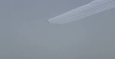 पटना ग्रामीण: जेपी गंगा पथ पर एरोबैटिक शो का फुल ड्रेस रिहर्सल, 1500 फीट की ऊँचाई पर 9 लड़ाकू विमानों ने दिखाए करतब