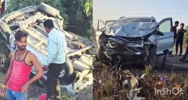 तराना: गांव कनसिया में दुर्घटना, प्रोफेसर और दूसरी कार के चालक सहित 6 घायल, उज्जैन रेफर