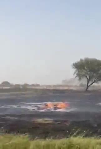 घाटमपुर: टिकवापुर गांव में 14 किसानों की 50 बीघा फसल जलकर हुई खाक