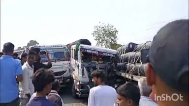 शेरघाटी: तीन कंटेनरों की आमने-सामने टक्कर, चालक बाल-बाल बचे