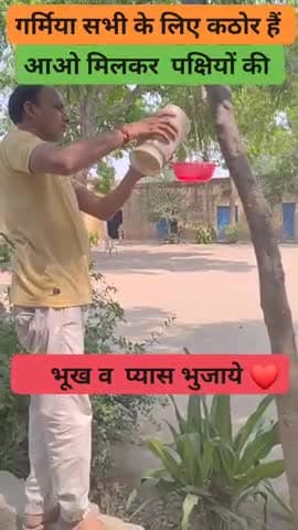 गर्मी के मौसम में बेजुबान पक्षियों की जान बन