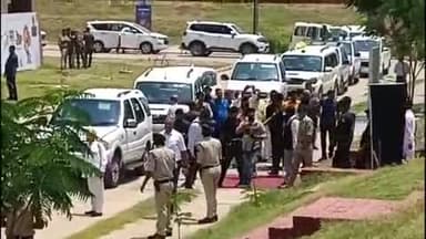 राजगीर: राजगीर में मुख्यमंत्री नीतीश कुमार ने इंडोर स्टेडियम और बास्केटबॉल कोर्ट का उद्घाटन किया