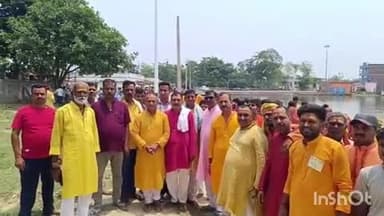 शिवहर: माधोपुर अनन्त में श्री शिव परिवार प्राण प्रतिष्ठा एवं रुद्र महायज्ञ के लिए भव्य शोभा कलश यात्रा निकाली गई