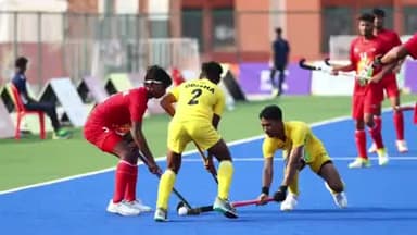 राजगीर: राजगीर स्पोर्ट्स कॉम्प्लेक्स में खेलो इंडिया यूथ गेम्स में महिला और पुरुष हॉकी के रोमांचक मुकाबले देखे गए