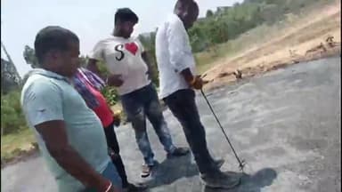 पीरटांड: पालगंज मोड़ से खेता डाबर तक बन रही सड़क निर्माण में अनियमितता का आरोप, लोगों ने जताया आक्रोश