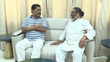 कांके: स्मार्ट सिटी में उत्पाद मंत्री के आवास पर पहुंचे सीएम, स्वास्थ्य का जाना हाल