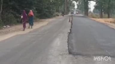 उदयपुर धरमजयगढ़: धरमजयगढ़-हाटी सड़क निर्माण की गुणवत्ता की जांच करने पहुंचे PWD के अधिकारी