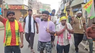 बेंगाबाद: JLKM मोर्चा की 15 मई से जारी खतियानी पदयात्रा गिरिडीह पहुंची, शहर में पदयात्रा की