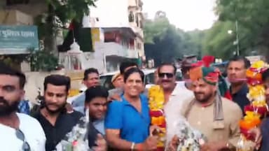 नेताजी बृजभूषण सिंह जी का उदयपुर के पहलवानों द्वारा भव्य स्वागत।