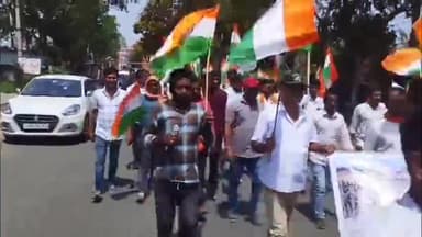 कुडू: कुडू में सेना के शौर्य और 'ऑपरेशन सिंदूर' के वीरों को नमन करते हुए निकली भव्य तिरंगा यात्रा