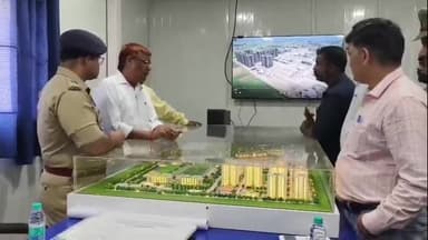 अमरोहा: जोया रोड पर निर्माणाधीन पुलिस लाइन का एसपी और विशेष सचिव लोक निर्माण ने किया निरीक्षण, गुणवत्ता की जांच की