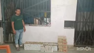 गोपालगंज: मानिकपुर रोड पर नगर थाने की पुलिस ने वाहन जांच में एक बोलेरो से 95 लीटर शराब बरामद की, एक तस्कर गिरफ्तार