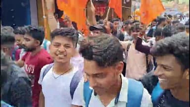 बिहार: धनेश्वर घाट स्थित कोचिंग में संचालक द्वारा छात्र की पिटाई करने के विरोध में ABVP ने निकाला मार्च