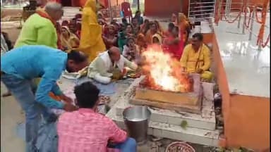 उचकागांव: उचकागांव के सांखे खास में मनाया गया हनुमान मंदिर का स्थापना दिवस