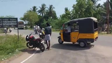 ஆவுடையார் கோவில்: பல உயிர்களை காப்பாற்றிய பொதுமக்கள் திருப்புனவாசல் பிரிவு சாலையில் மின் கம்பி அறுந்து சாலையில் விழுந்ததால் போக்குவரத்து பாதிப்பு