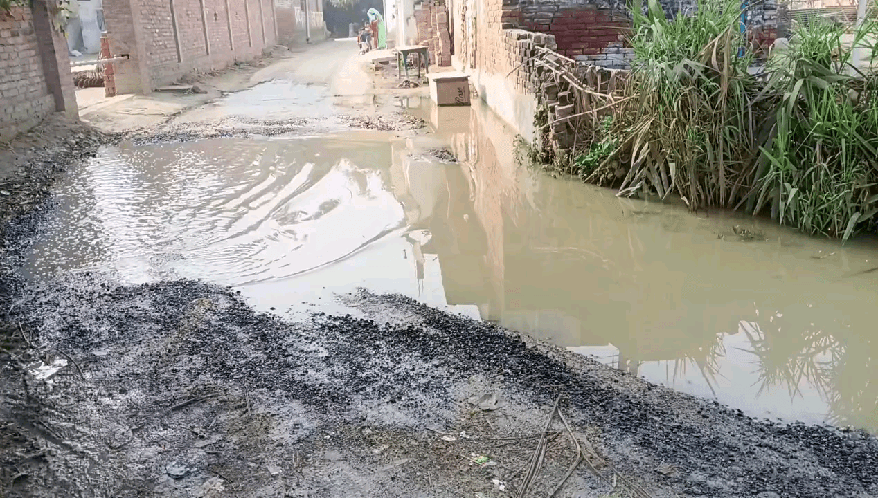 mehnagar gram kusmuliya me nali ka pani ka koi nikashi nhi hai eshi liye jal jamaw hi rha hai jagah jagh ese kafi dikat