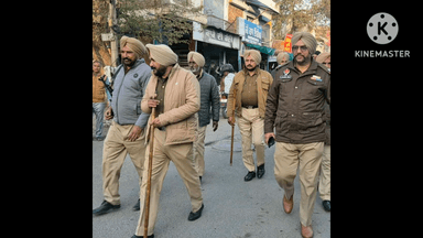 ਸਮਾਣਾ: ਗਣਤੰਤਰ ਦਿਵਸ ਦੇ ਮੱਦੇ ਨਜ਼ਰ ਸਮਾਣਾ ਸਿਟੀ ਪੁਲਿਸ ਨੇ ਸ਼ਹਿਰ ਵਿੱਚ ਕੱਢਿਆ ਫਲੈਗ ਮਾਰਚ