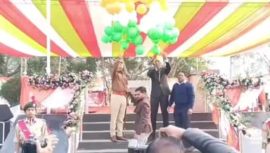 श्यामपुर: 26 जनवरी गणतंत्र दिवस पर पुलिस लाइन में कलेक्टर ने किया ध्वजारोहण, परेड की सलामी ली