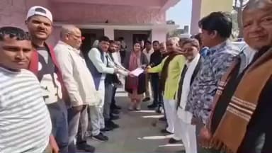 मसूदा: कांग्रेस ने मसूदा उपखंड अधिकारी को खराब फैसले के लिए मुआवजे की मांग को लेकर ज्ञापन दिया