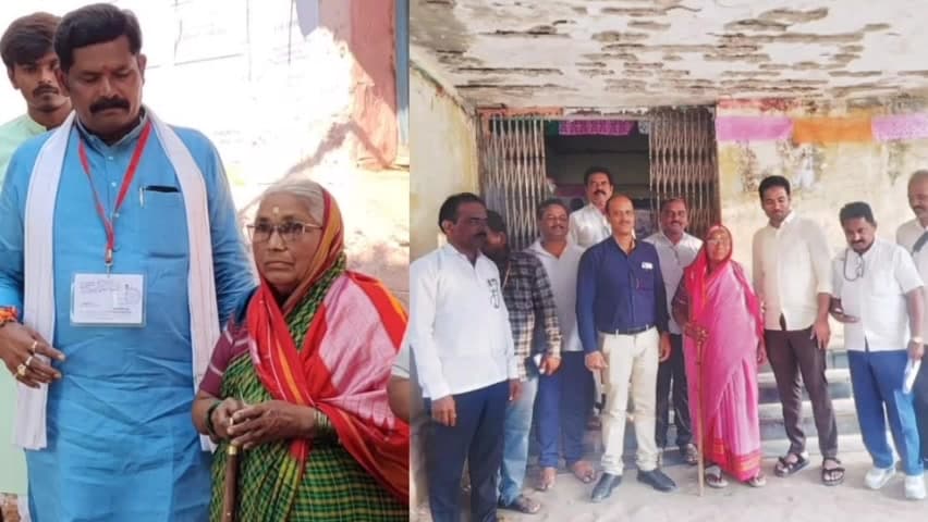 ಕನಕಗಿರಿ: ಸಚಿವ ಶಿವರಾಜ ತಂಗಡಗಿಯ ತಾಯಿ ಹುಲಿಗೆಮ್ಮ ತಮ್ಮ ಹೆಸರಲ್ಲಿರುವ ಜಮೀನು ಆದಾಪುರ ಗ್ರಾಮದ  ಸರ್ಕಾರಿ ಶಾಲೆಗೆ ದಾನ