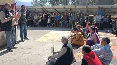 सरकाघाट: सरकाघाट में मोदी सरकार के खिलाफ मजदूरों का विशाल प्रदर्शन