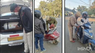 घोसवरी: घोसवरी पुलिस ने थाना क्षेत्र के विभिन्न चौराहों पर चलाया सघन वाहन जांच अभियान