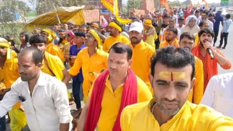 दिनारा: लिलवछ गांव में मां काली प्राण प्रतिष्ठा महायज्ञ, जलभरी यात्रा निकाली गई, महिला-पुरुष श्रद्धालु शामिल हुए