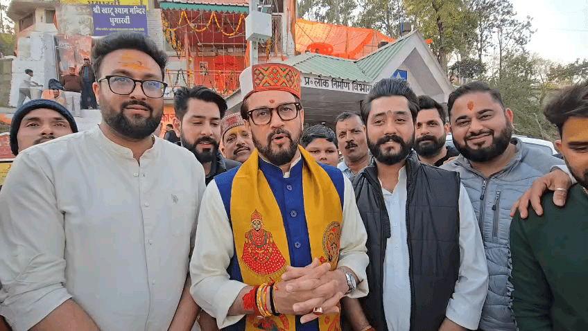 भराड़ी: महाशिवरात्रि पर घुमारवीं पहुंचे अनुराग ठाकुर, खाटू श्याम और महाशिव मंदिर में टेका माथा