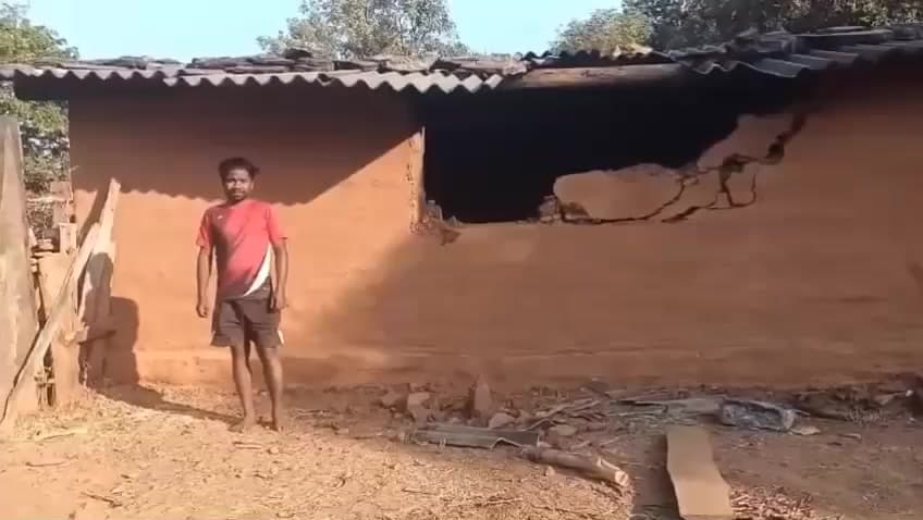 बांसजोर: बांसजोर डोंगापानी क्षेत्र में जंगली हाथी का उत्पात, दो घर ध्वस्त किए और अनाज खाया