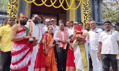 అల్లాదుర్గం: వనదుర్గా మాత సేవలో జిల్లా కలెక్టర్ దంపతులు