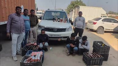 डोभी: समेकित जांच चौकी डोभी से टाटा सफारी में 184 लीटर अवैध शराब जब्त, तीन कारोबारी गिरफ्तार