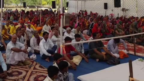 मांगरौल: गोविंद गोशाला सीसवाली में चल रही सात दिवसीय श्रीमद् भागवत कथा के दूसरे दिन गजेंद्र मोक्ष प्रसंग सुनाया गया