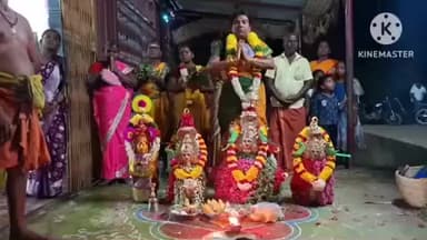 கிருஷ்ணராயபுரம்: ஸ்ரீ அங்காள பரமேஸ்வரி ஸ்ரீ மலையாள கருப்பண்ணசாமி ஆலயத்தில் பூக்குழி விழா