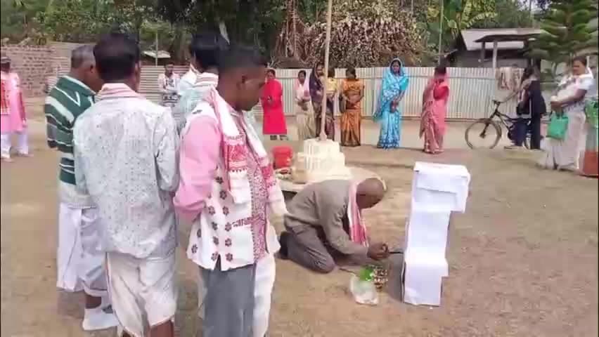 খুমটাই: গোলাঘাটৰ গৰঙা চাহ বাগিচাত সপ্তদশ বাৰ্ষিক সদৌ অসম ভূমিজ সমাজৰ কেন্দ্ৰীয় প্ৰতিষ্ঠা দিৱস উদযাপন