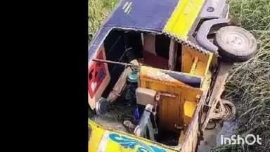 కోటపోలూరు వద్ద ఆటో బోల్తా, పలువురికి గాయాలు