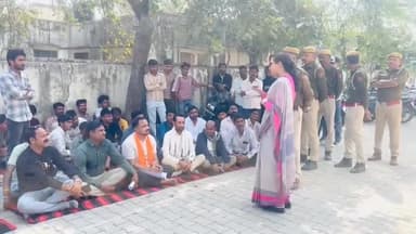 तालेड़ा: भाजपा नेता ने डॉग बाइट पीड़ित छात्रा के परिजनों के साथ उपखंड कार्यालय पर 2 घंटे धरना दिया, न्याय व सहायता की मांग की