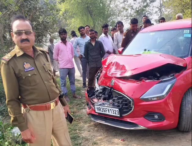 पयागपुर: मोहनापुर मोड के पास तेज रफ्तार स्विफ्ट कार और स्कूली बस में हुई भिड़ंत, चालक बाल-बाल बचे